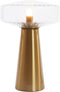 vtwonen Tafellamp Pleat - Glas/Goud - Ø30cm - Retro - Kerst cadeau - Kerst cadeautjes - Cadeau vrouw - Cadeau man - Cadeau voor haar - Cadeau voor hem - Kerstcadeau - Kerst kado - Kado man - Kado vrouw