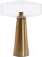 vtwonen Tafellamp Pleat - Glas/Goud - Ø40cm - Retro - Kerst cadeau - Kerst cadeautjes - Cadeau vrouw - Cadeau man - Cadeau voor haar - Cadeau voor hem - Kerstcadeau - Kerst kado - Kado man - Kado vrouw