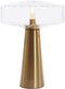 vtwonen Tafellamp Pleat - Glas/Goud - Ø40cm - Retro - Kerst cadeau - Kerst cadeautjes - Cadeau vrouw - Cadeau man - Cadeau voor haar - Cadeau voor hem - Kerstcadeau - Kerst kado - Kado man - Kado vrouw