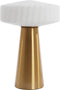 vtwonen Tafellamp Pleat - Wit/Goud - Ø30cm - Retro - Kerst cadeau - Kerst cadeautjes - Cadeau vrouw - Cadeau man - Cadeau voor haar - Cadeau voor hem - Kerstcadeau - Kerst kado - Kado man - Kado vrouw