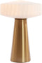 vtwonen Tafellamp Pleat - Wit/Goud - Ø30cm - Retro - Kerst cadeau - Kerst cadeautjes - Cadeau vrouw - Cadeau man - Cadeau voor haar - Cadeau voor hem - Kerstcadeau - Kerst kado - Kado man - Kado vrouw