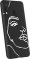 imoshion Hoesje Geschikt voor Samsung Galaxy A20e Hoesje Siliconen - imoshion Design hoesje - Wit / Zwart / Line Art Woman White