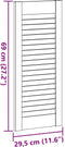 vidaXL - Kastdeur - louvre - design - 69x29,5 - cm - wit