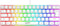 HXSJ V700 - Bedrade Gaming Toetsenbord - RGB - 61 Toetsen - QWERTY - Wit