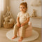 Ceruzo Kinderpoef - Opbergstoel - Zachte rugsteun - Ø 35 cm - Roze