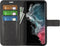 Lunso - Geschikt voor Samsung Galaxy S23 Ultra - cover bookcase hoes - Zwart