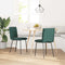 vidaXL - Eetkamerstoelen - 2 - st - fluweel - donkergroen