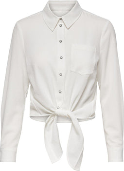 ONLY ONLLECEY LS KNOT SHIRT NOOS - Dames Blouse - Knoopdetail - All over streep - Maat L