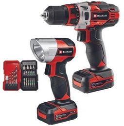 Einhell TE-CD 12/1 Li +22+CL - Accu-schroefboormachine 12V 2Ah - Inclusief 2 accu's en 22-delige bitset (2 stuks)