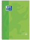 Oxford School Europeanbook - notitieboek - gekleurde rand - A4+ - ruit 5mm - 80 vel - 4 gaats - hardcover - groen