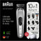 Braun MGK7220 - Baardtrimmer - 10-in-1 met 13 lengtestanden (500µm - 21mm) - Douchebestendig