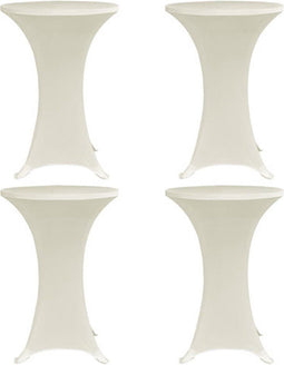 vidaXL - Statafelhoes - 4 - st - stretch - Ø80 - cm - crème