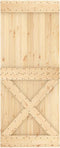 vidaXL - Schuifdeur - met - beslag - 85x210 - cm - massief - grenenhout