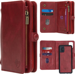iMoshion Hoesje Geschikt voor Samsung Galaxy A51 Hoesje Met Pasjeshouder - iMoshion 2-in-1 Wallet Bookcase - Rood