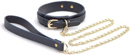 NS Novelties - Bondage Couture Collar & Leash - Bondage / SM Collar and leash Blauw