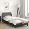 vidaXL - Bedframe - met - hoofdbord - kunstleer - grijs - 90x190 - cm