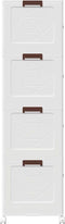 vidaXL - Opbergbox - stapelbaar - met - wielen - 4-laags - 75 - L - 64x40x141,5 - cm