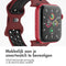 imoshion Sport⁺ bandje - Geschikt voor Apple Watch 1, 2, 3, 4, 5, 6, 7, 8, 9, 10 (42 mm), SE - 38/40/41 mm - Wine Red & Black - M/L