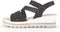 Gabor 24.640.67 - Dames Sandalen - Sleehak met klittebandsluiting - Zwart (2023)
