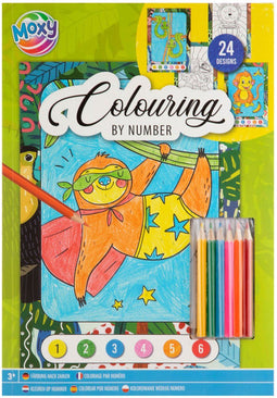 Kleuren op Nummer met 6 Kleurpotloden