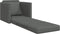 vidaXL - Vloer - Sofa - Bed - 2-in-1 - Donkergrijs - 74x77x81 - cm - Stof