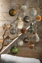 J-Line kerstbal Kerstboom - glas - bruin - small - doos van 6