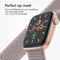 imoshion Nylon⁺ bandje - Geschikt voor Apple Watch 1, 2, 3, 4, 5, 6, 7, 8, 9, 10, SE, Ultra (2) - 44/45/46/49 mm - Roze - One Size