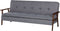 TJORN - Slaapbank - Donkerhout/Grijs- Polyester
