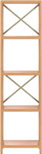 vidaXL - Opbergrek - 5-laags - 40x30x146 - cm - massief - eikenhout