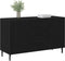 vidaXL - Dressoir - Zwart - Eiken - 100x36x60 - cm - Geperst - Hout