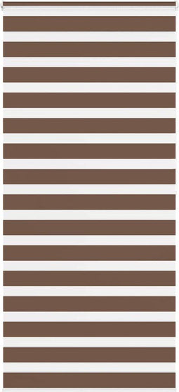 vidaXL - Zebra - rolgordijn - 110x200 - cm - stofbreedte - 105,9cm - polyester - bruin