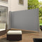 Uitschuifbaar aluminium windscherm - 160 x 300 cm - grijs (401524)