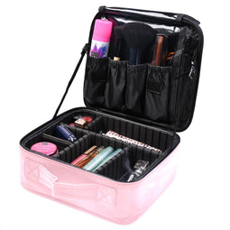 Eagle Make-up Organizer - Make-up Koffer - Verstelbare Vakken - Roze