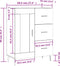 vidaXL - Dressoir - 69,5x34x90 - cm - bewerkt - hout - gerookt - eikenkleurig