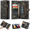 Caseme - vintage 2 in 1 portemonnee hoes - Geschikt voor iPhone 13 Pro Max - Zwart