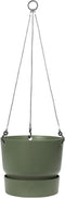 Elho Greenville Hangschaal 24 - Hangpot voor Buiten - 100% Gerecycled Plastic - Ø 23.5 x H 20.5 cm - Blad groen