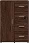 vidaXL - Dressoir - 60x31x84 - cm - bewerkt - hout - bruin - eikenkleur