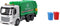 Vuilniswagen recycle met licht en geluid.
