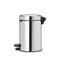 Brabantia NewIcon Prullenbak - 3 liter - Brilliant Steel