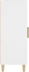 vidaXL - Dressoir - 34,5x34x90 - cm - bewerkt - hout - wit