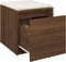 vidaXL - Opbergbox - met - lade - 40,5x40x40 - cm - bewerkt - hout - bruin - eikenkleur