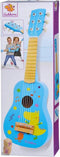 Eichhorn - Holzgitarre - 54 cm - Blau met dino en muzieknoten