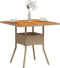 Tuintafel 80x80x75 cm poly rattan en acaciahout beige