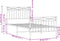 vidaXL - Bedframe - met - hoofd- - en - voeteneinde - metaal - wit - 90x190 - cm