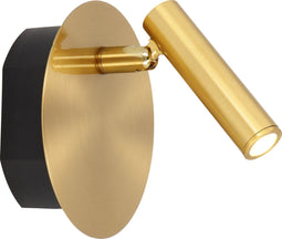 Lucide JOLIJN - Oplaadbare Bedlamp - Draaibaar en Kantelbaar - Ø 10,2 cm - Mat Goud / Messing