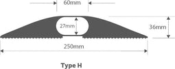 Vulcascot Kabelbrug VUS-062 Rubber Zwart Aantal kanalen: 1 1500 mm Inhoud: 1 stuk(s)