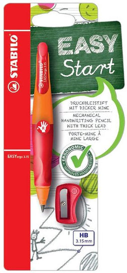 Vulpotlood STABILO Easyergo 3.15mm rechtshandig oranje/rood blister | 5 stuks