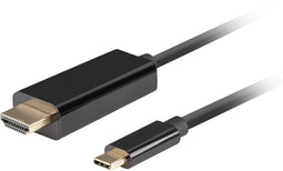 Lanberg CA-CMHD-10CU-0030-BK - USB C naar HDMI Kabel - 3 m - Zwart