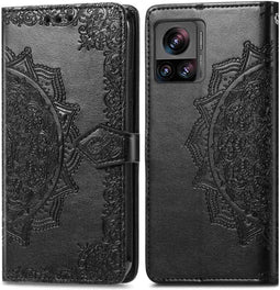 iMoshion Hoesje Geschikt voor Motorola Edge 30 Ultra Hoesje Met Pasjeshouder - iMoshion Mandala Bookcase - Zwart