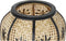 Vloerlamp DKD Home Decor Bloem Zwart Metaal Bruin Rotan Tropisch (30 x 30 x 116 cm)